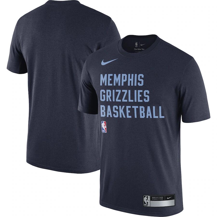 Men's Memphis Grizzlies Navy 2023/24 Sideline Legend Performance Practice T-Shirt